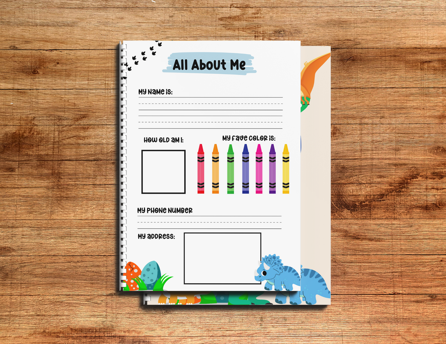 PERSONALIZABLE | Dinosaur Preschool & Kindergarten Homeschool or Morning Menu (9 pages)