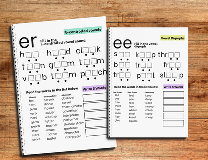 Digraphs Mastery Dry-Erase Book