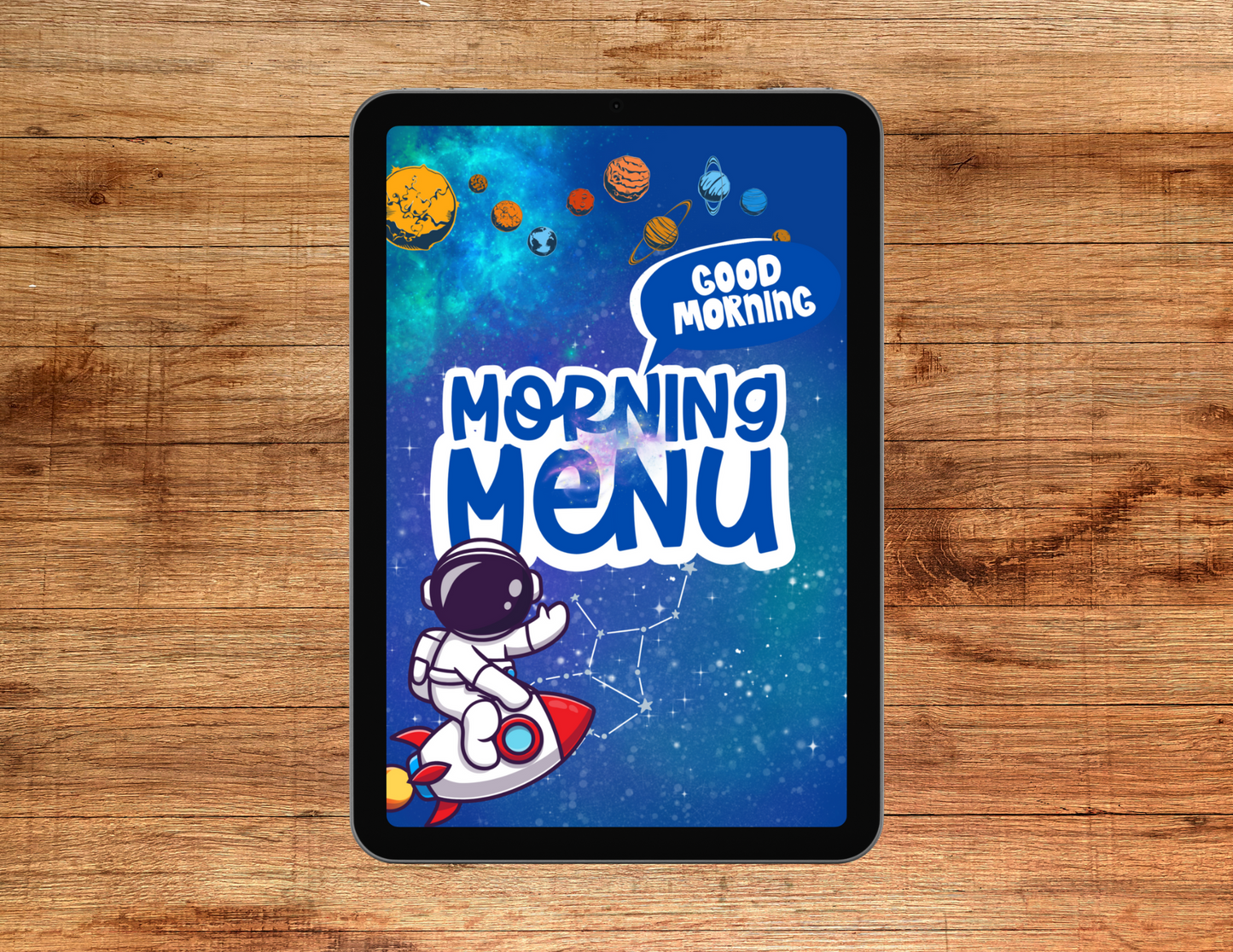 PRINTABLE | Outerspace Preschool & Kindergarten Homeschool or Morning Menu