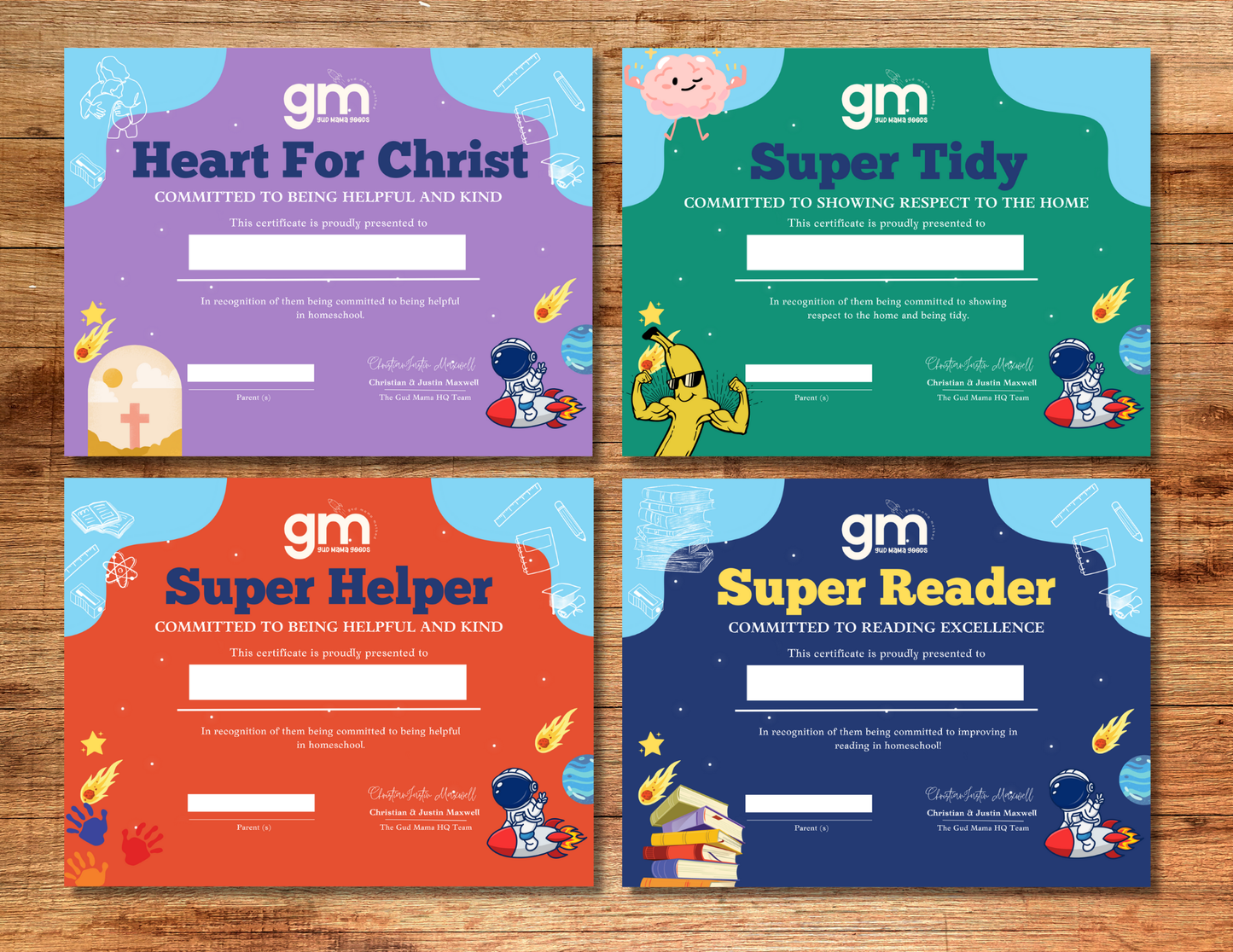 Printable Gud Mama Homeschool Award Ceremony Pack