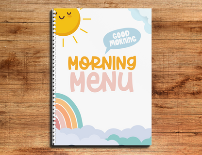 PERSONALIZABLE | Preschool & Kindergarten Homeschool or Morning Menu (9 Pages)