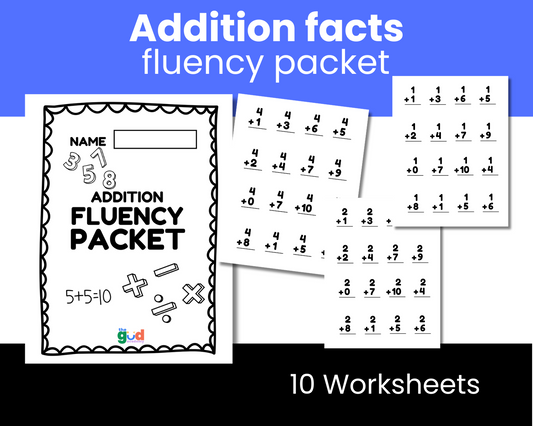 Addition Facts Fluency Packet