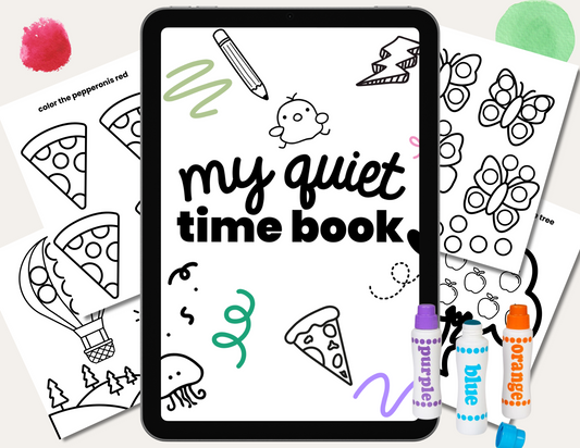 Quiet Time Book| 70 Worksheets: Dots and Discovery Book Printable