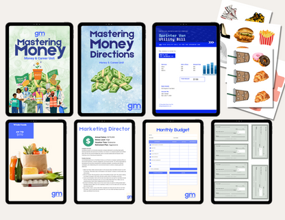 Mastering Money Unit Lesson Kit, Money Math Learning Curriculum Printable