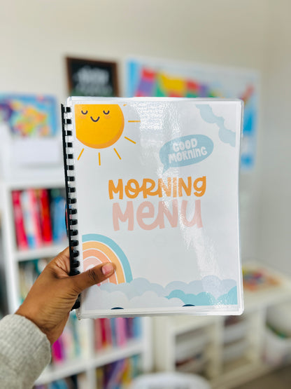 PERSONALIZABLE | Preschool & Kindergarten Homeschool or Morning Menu (9 Pages)