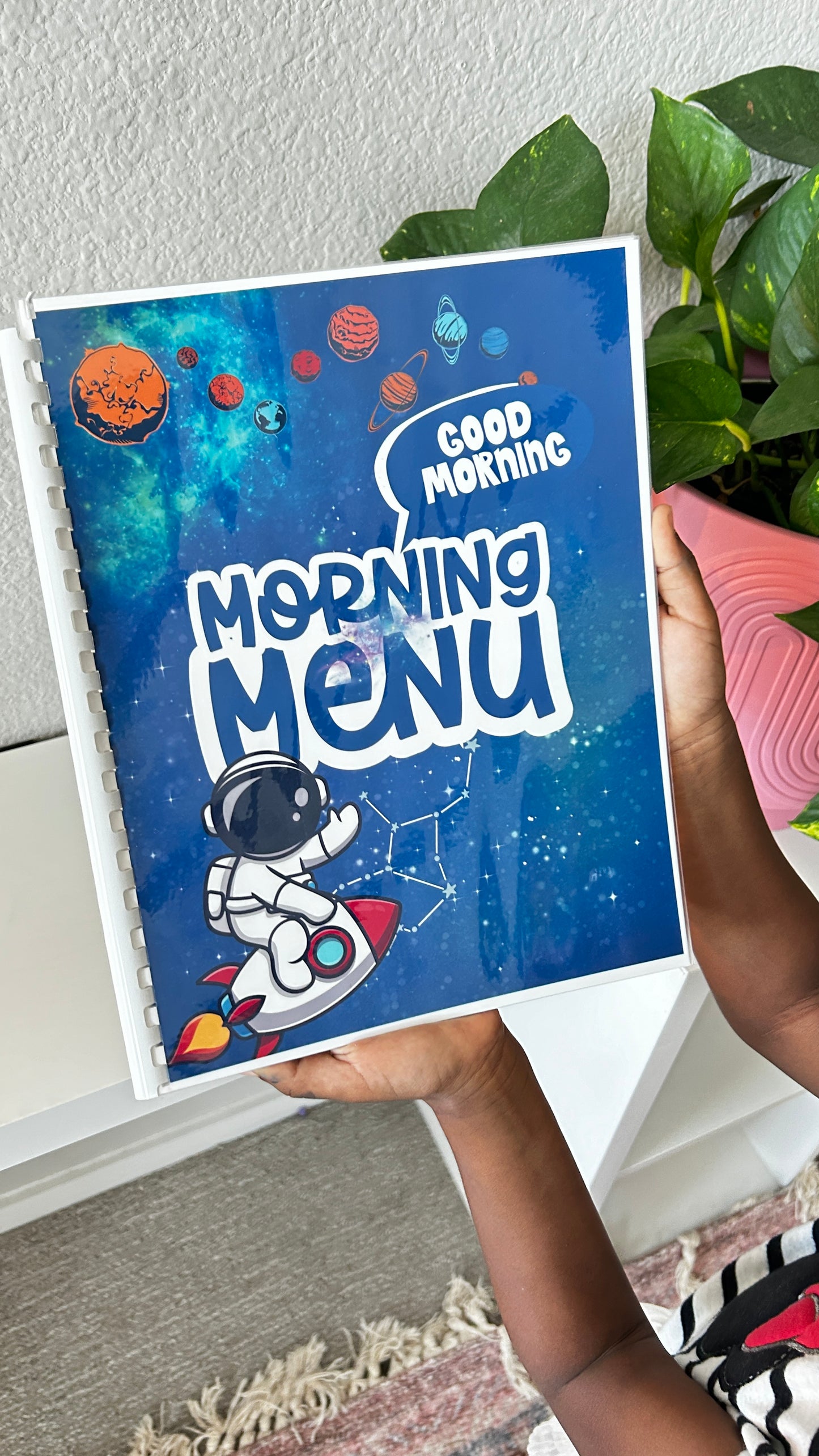 Level 1: PERSONALIZABLE | Outerspace Preschool & Kindergarten Homeschool or Morning Menu (9 pages)