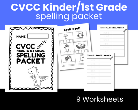 CVCC Kinder/1st Grade Spelling Packet