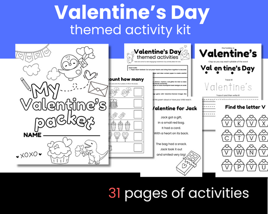 Valentine's Day themed activity kit